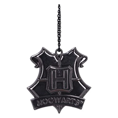 Image of Nemesis Now Harry Potter Hogwarts Crest (Silver) Hanging Ornament 6cm, Resin, Officially Licensed Merchandise, Requires Sturdy Place, Cast in the Finest Hand Painted