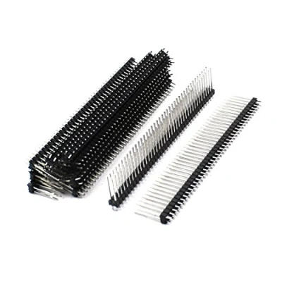 Image of sourcing map 10Pcs 2.54mm 80Pin Double Row Straight Pin Header Connector Strip 20mm