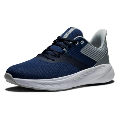 Image of FootJoy Men&#039;s Flex Golf Shoe, Navy/Grey/White, 6 UK