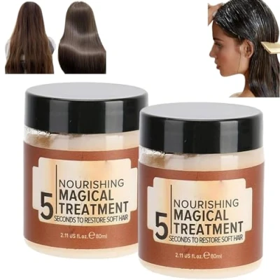 Image of Vikada Nourishing Magical Treatment, 80ml Hair Mask, Repair Cream, 5 Seconds to Restore Soft (2PCS)