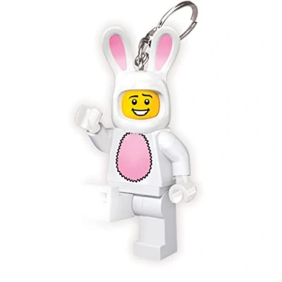 Image of LEGO Iconic Bunny Suit Guy Illuminated Keyring, Kids Gifts, 76mm Figure Height (KE73H) 2 x CR2025 Batteries Included