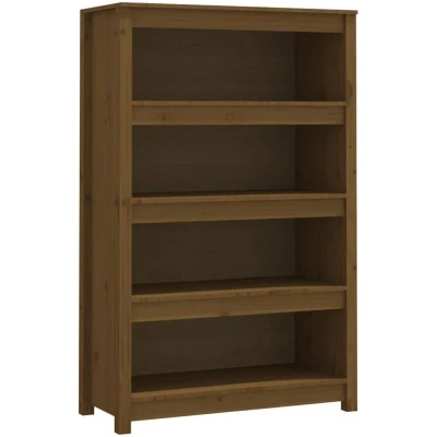 Image of vidaXL Book Cabinet Honey Brown 80x35x126 cm Solid Wood Pine