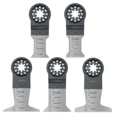 Image of 5 x SabreCut SCFNK5 Mix Bimetal (BIM) Long Life Multi Tool Blades for Bosch Fein Starlock/Starlock Plus and Starlock Max Fitting System Accessories