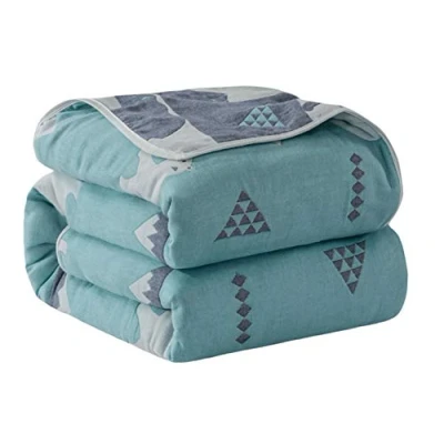 Image of Hayisugar Throws Blankets Fleece Double/Twin Size 100% Pure Cotton Super Soft Fluffy Bed Warm Blanket for Sofa Bedspread, Polar bear, 120 x 150cm