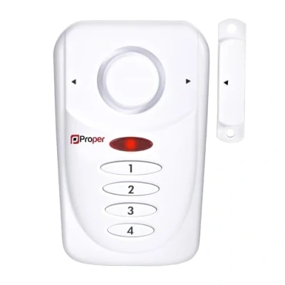 Image of ProperAV Window Alarm with Keypad and Loud 110dB Siren, Battery Operated