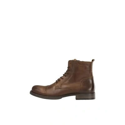 Image of JACK &amp; JONES Jfwrussel Leather Cognac 19, Men’s Biker Boots, Brown (Cognac Cognac), 10 UK (44 EU)