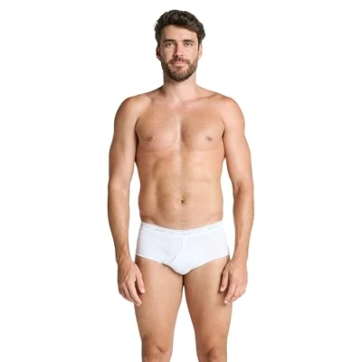 Image of jockey Pack of three white classic briefs 32