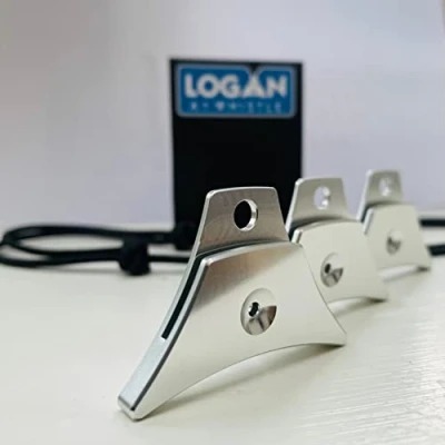 Image of Pack of 3 Logan A1 sheepdog whistles &amp; sailing rope lanyards, silver (3 silver)