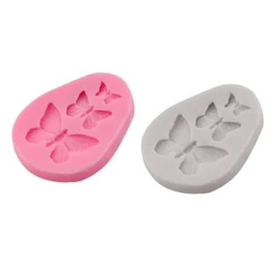 Image of Acpetdr Butterfly Molds Silicone 2PCS Mini Cake Baking Mold Decoration Fondant Chocolate Candy