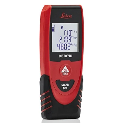 Image of Leica DISTO D1 120ft Laser Distance Measure with Bluetooth 4.0, Black/Red