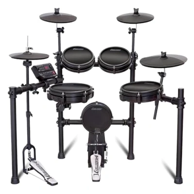 Image of Carlsbro CSD45M 9 Piece Mesh Head Electronic Drum Kit with Open/Close Hi Hat Pedal, Digital Heads for Realistic Feel, Includes 6 Months Lessons Ideal All Levels