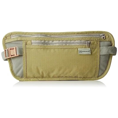 Image of Highlander Double Pocket Money Belt/Wallet ― Anti Chaffing Adjustable Waist Strap Great for Holding Mobiles, Money, Keys Theft Keep Pickpockets Away!