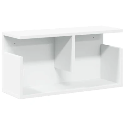 Image of vidaXL Wall Cabinet White Engineered Wood Floating Storage 60x20x30 cm for Bedroom