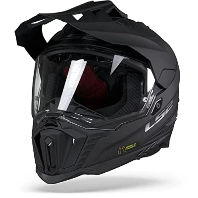 Image of LS2 407011011XL MX701 Explorer Solid Dual Sport Motorcycle Helmet XL Matt Black