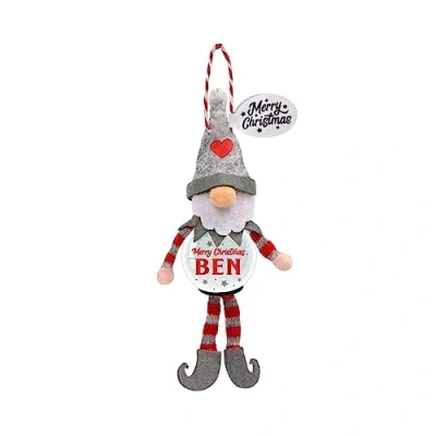 Image of Personalised Snowglobe tree decoration (Ben)