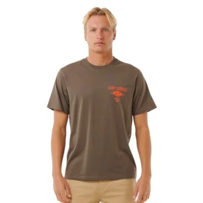 Image of Rip Curl Men&#039;s Fade Out Icon T Shirt, Rock, XL