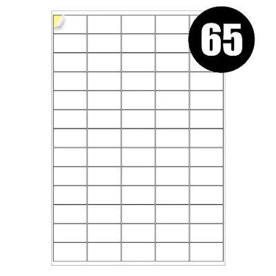 Image of A4 Labels 65 Per Sheet, 20 Sheets 1300 Sticky Label, Address Labels, Printer iSOUL Self Adhesive Printable Sticker Paper for Printing, Laser Stickers [Quickdry]