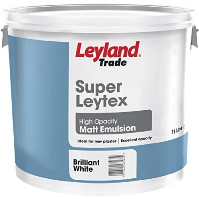 Image of Leyland Trade Super Leytex Matt 15L Brilliant White