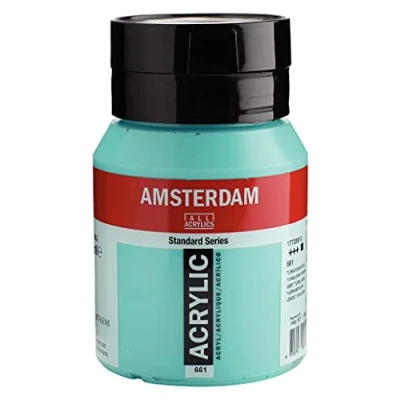 Image of Amsterdam Standard Series Acrylic Jar 500 ml Turquoise Green 661 (17726612)