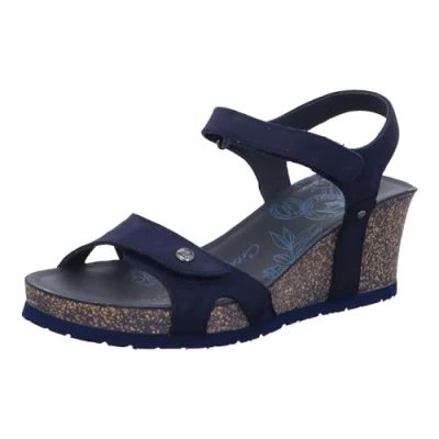 Image of Panama Jack Julia Basics Wedge sandals, Women&#039;s, Size: 4, Dunkelblau Nubuck
