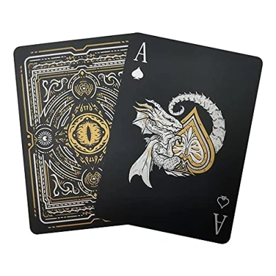 Image of ACELION Waterproof Plastic Playing Cards, Deck of Gift Poker Cards (Dragon)