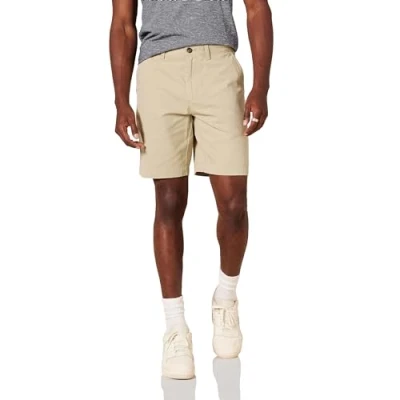Image of Amazon Essentials Men&#039;s Slim Fit 9 Inch Chino Shorts, Khaki Brown, 31W