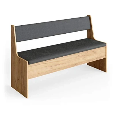 Image of Vicco Dining room corner bench Roman, Sand/Anthracite, 136 x 42 cm