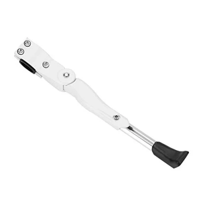 Image of Dilwe Single Side Stand, Aluminium Alloy Adjustable Length Bike Kickstand Easy to Install for Mountain Road Bike(White) Sportinggoods Bicycles And Stand Kick Push 20 Inch
