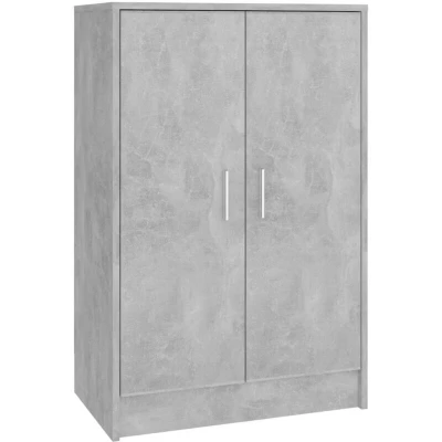 Image of vidaXL Shoe Cabinet Concrete Grey 60x35x92 cm Engineered Wood
