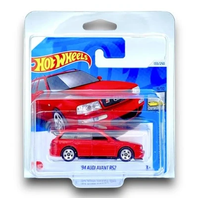 Image of Hot Wheels &#039;94 Audi Avant RS2 (Red) 9/10 Factory Fresh 2024 133/250 (Short Card) COMES IN A GENUINE KLAS CAR KEEPER PROTECTOR CASE HTC54