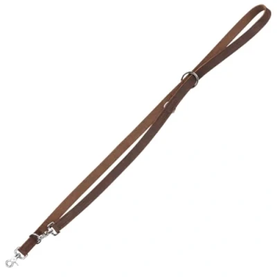 Image of TRIXIE Rustic Fatleather Adjustable Leash, L Xl: 2.0 M/25 Mm, Dark Brown, 0.3549 kg