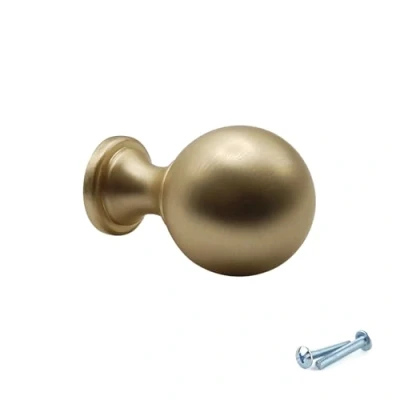 Image of M4TEC Interior Kitchen Cabinet Door Knobs Cupboards Drawers Bedroom Furniture Pull Handles Brushed Brass. VG9 Series: 25 mm