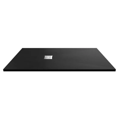Image of 1600mm x 900mm Premium Slimline Rectangular Shower Tray Slate Black