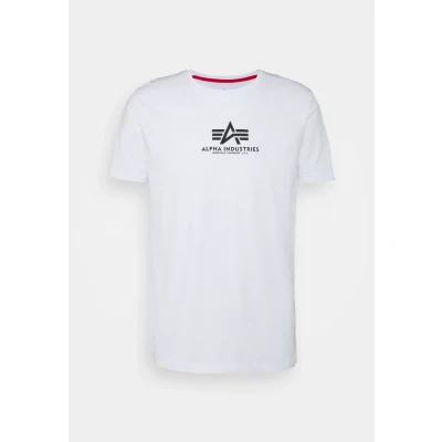 Image of Alpha Industries Print Tshirt, Men&#039;s, Size: Medium, White