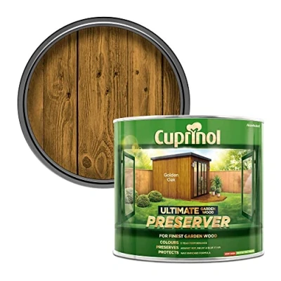 Image of Cuprinol 5206080 CUPGWPREGO1L 1L Ultimate Garden Wood Preserver Golden Oak