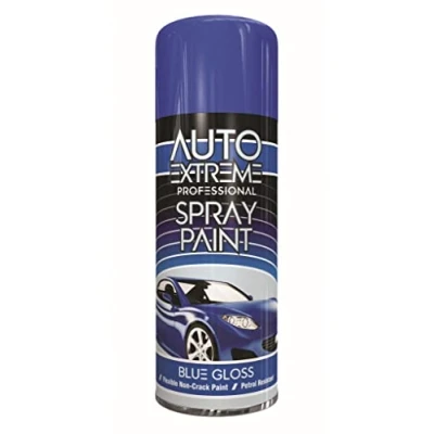 Image of AlezyB 2 x Auto Extreme Blue Gloss Spray Paint 400ml Professional Quality, Perfect Finish Multipurpose Aerosol for Cars, Bikes,Vans, Metal, Wood