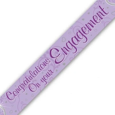 Image of 9ft Banner Congratulations on your Engagement