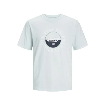 Image of JACK &amp; JONES Mens Cobin Short Sleeve T Shirt Skylight M