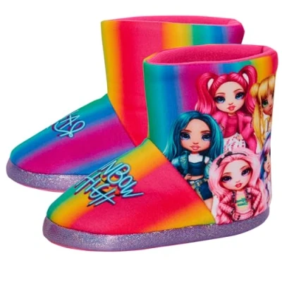 Image of Rainbow High Girls Slipper Boots 9 UK Child Pink