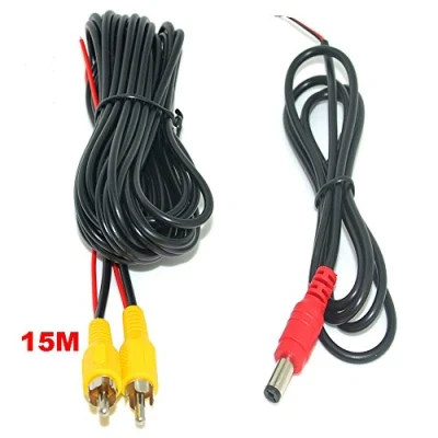 Image of Auto Wayfeng WF® 15 Meters RCA Video Cable with Power Line For Car Parking Rearview Rear View Camera Connect Monitor DVD Trigger