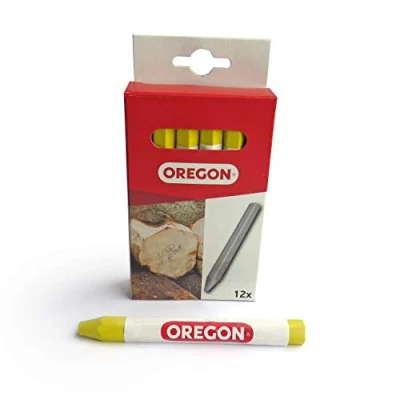 Image of Oregon Multi Surface Marking Crayon Yellow, Professional 6 Sided Chalk Markers, Writes on Wood, Metal, Stone, Concrete, Tiles, Ceramic, Plastic, Glass &amp; More (Pack of 12) (295363)