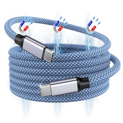 Image of Magtame USB C Cable, 240W Magnetic to Cable 5ft, 5A Nylon Braided Type Fast Charging for Laptop, Samsung, Original Design Patent Product