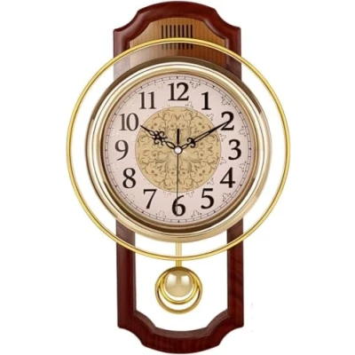 Image of Cunluna European Wall clock,Mute silent quiet Creative Living room Bedroom Retro Swing Quartz clock C 43 * 27cm