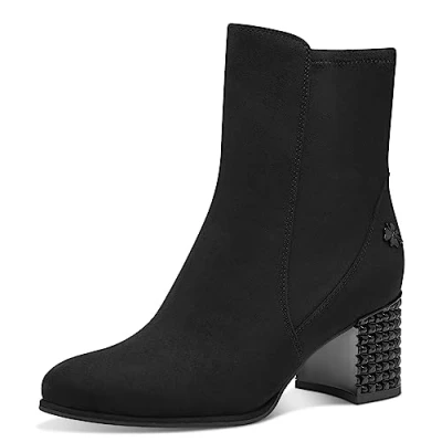 Image of MARCO TOZZI Women&#039;s 2 85304 41 Boot Heel, Black, 4