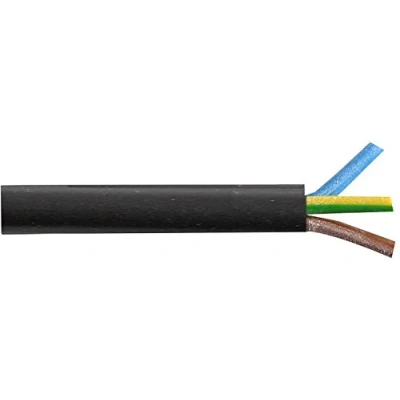 Image of Pro Elec PEL01109 0.50 mm2 2183Y 3 Core mains Cable, 3A, Black, 10 m