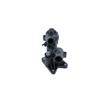 Image of 03C121026H, 03C121111E, 03C121111H, 03C121111K Engine thermostat NRF 725381 with housing VOLKSWAGEN: Polo V Hatchback, Golf 5, IV Hatchback