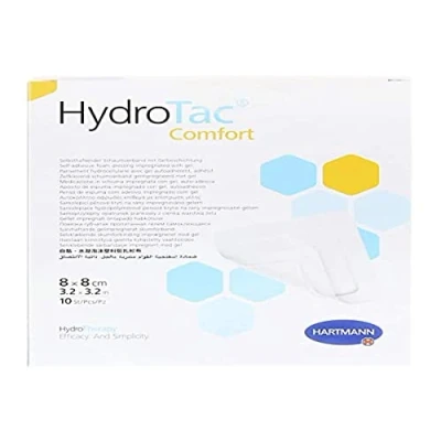 Image of Hartmann Hydrotac Comfort Pansement Hydrocellulaire 8 x 8cm 10 unités