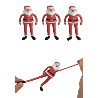 Image of Ozmoint Multipack Stretchy Father Christmas Secret Santa Stocking Filler Grotto (3 x Christmas)