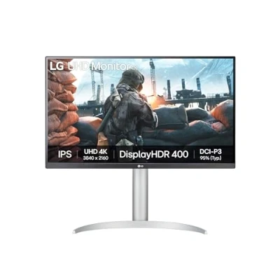 Image of LG Electronics UHD 4K Monitor 27UP650K, 27 Inch, 4K, 60Hz, 5ms Response Time, IPS Panel, HDMI, DisplayPort (White)