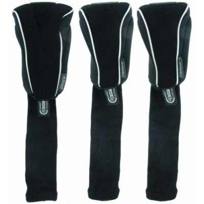 Image of ProTekt Headcover Set of 3 Driver, Fairway, Fairway+ (Silver), Black